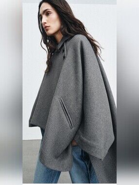 Brand New With Tags Wool Cape Zara ZW Collection